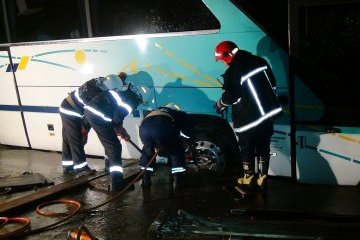 В Івано-Франківську перевернувся автобус із польськими прочанами