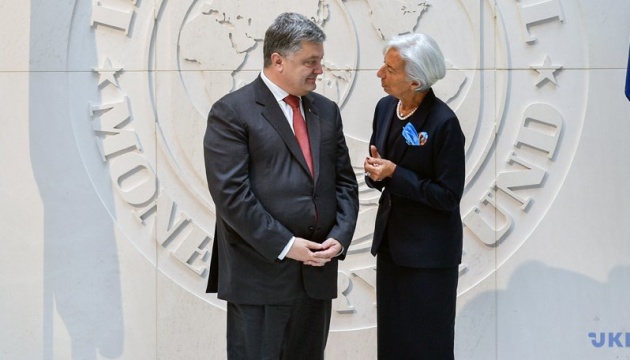 IMF Head Lagarde intends to meet with Poroshenko in Davos