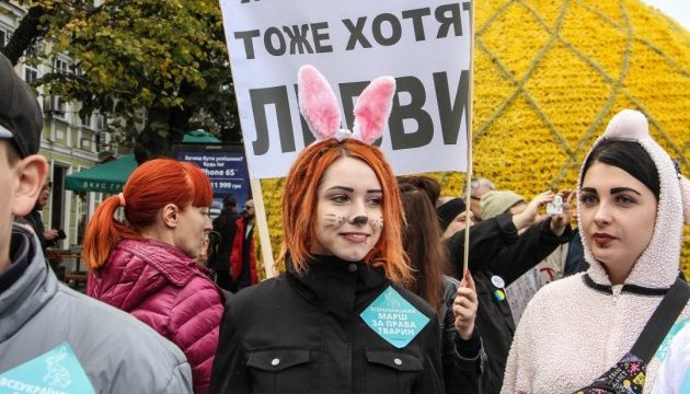 Les Ukrainiens sont sortis dans les rues pour la défense des droits des animaux (photos)