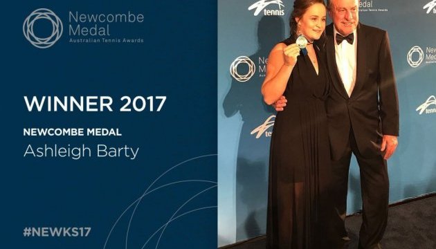 Теніс: австралійка Ешлі Барті стала володаркою медалі Ньюкомба
