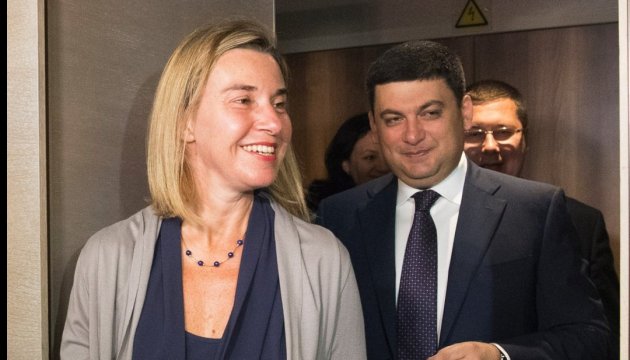 Volodymyr Groisman a discuté du programme du soutien économique de l’Ukraine avec Federica Mogherini