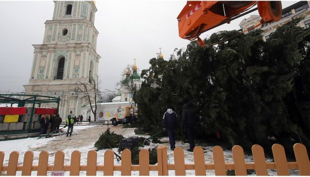 
Haupt-Neujahrsbaum wird in Kiew aufgestellt - Video
