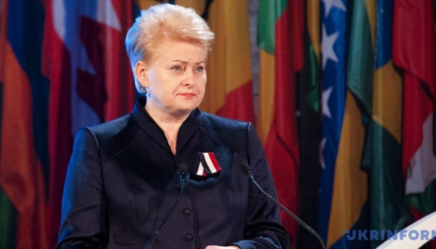 Grybauskaite calls for continued support of Ukraine in her last address