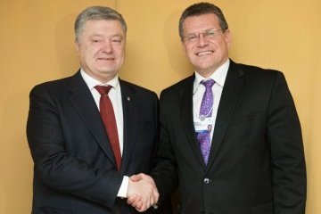 Poroshenko y Šefčovič discutieron la adhesión de Ucrania a la Unión de la Energía