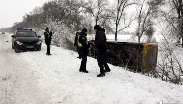 Біля Кривого Рогу перекинувся автобус, постраждали пасажири