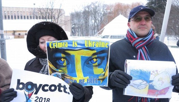 Internationale Aktion „Stop putin’s War in Ukraine-Boykott“ in Riga