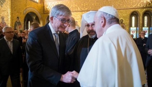 El presidente de CMU, Czolij, saluda al Papa Francisco en nombre de la diáspora ucraniana