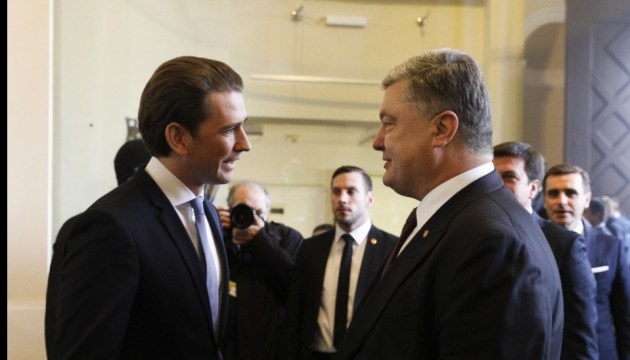 Poroschenko trifft sich mit Bundeskanzler Kurz