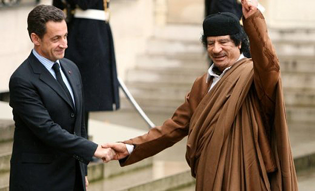 Саркозі, Каддафі