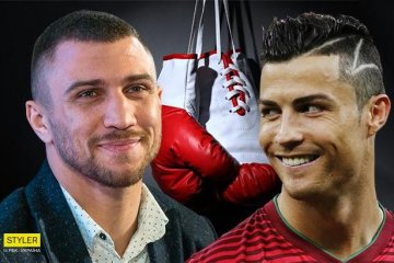 Le boxeur Lomachenko offre ses gants à Ronaldo