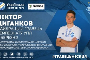 Циганков став кращим футболістом березня в Україні