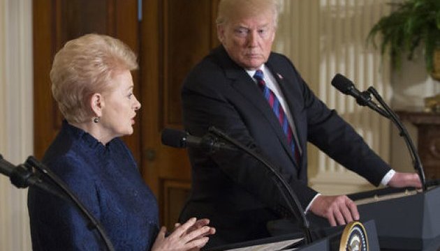 Grybauskaite, Trump discuss support for Ukraine