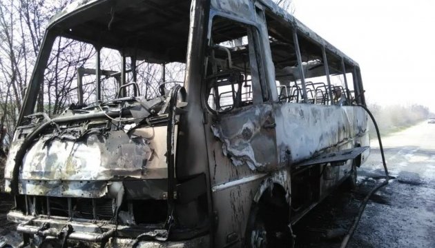 На Вінниччині згорів рейсовий автобус