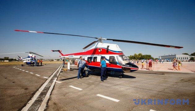 Jungfernflug des ersten ukrainischen Hubschraubers „Nadija“ 
