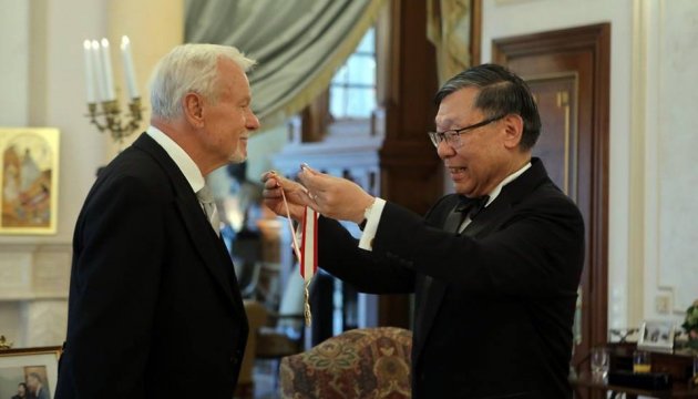 First Ukraine’s ambassador to Japan receives imperial award. Photos