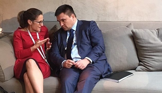 Klimkin, Freeland in Brussels discuss Russian aggression 