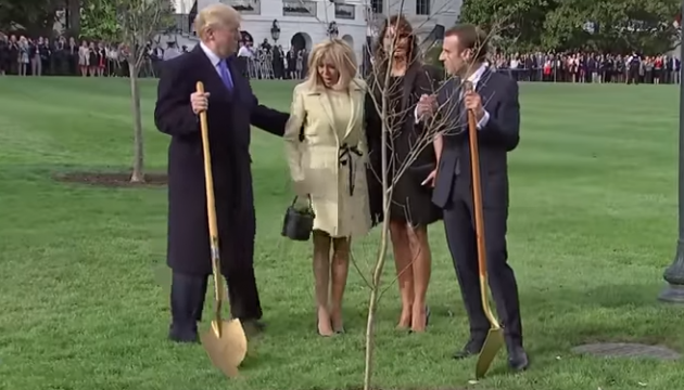 З галявини Білого дому зник дуб, який Трампу подарував Макрон