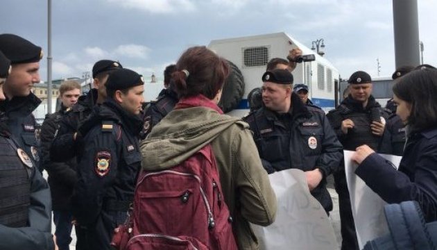 У Москві на демонстрації затримали понад двадцять 