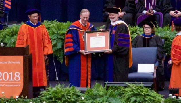 Президенту УКУ присвоїли почесне звання Сіракузького університету
