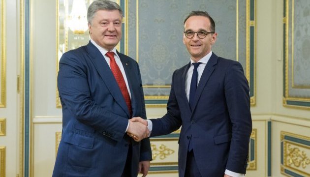 Poroshenko, Maas stress importance of deployment of UN mission in Donbas as soon as possible