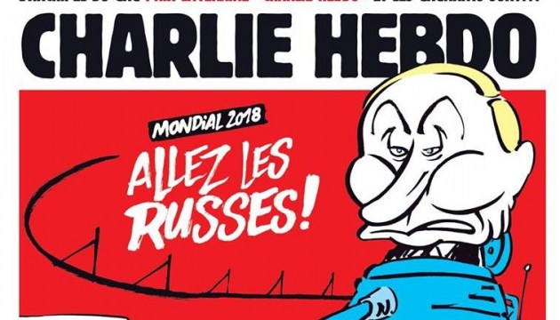 Путін на танку: Charlie Hebdo “відкриє” ЧС-2018 “кривавою” обкладинкою
