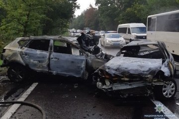 Страшна ДТП під Києвом: унаслідок аварії заживо згоріла ціла родина