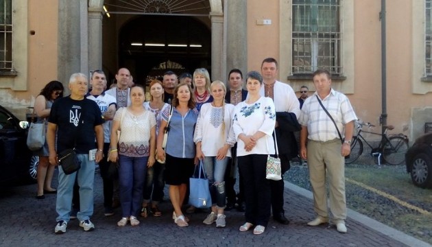 Українці Італії приїхали на суд підтримати нацгвардійця Марківа
