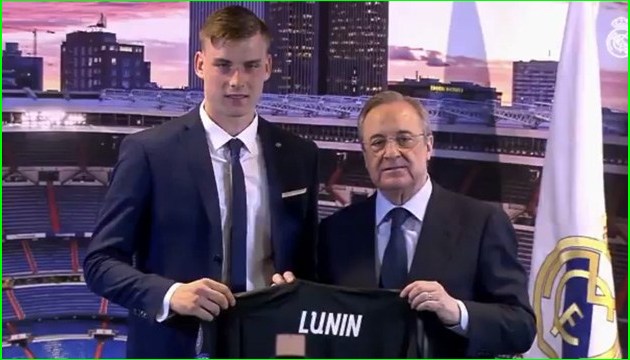 Real Madrid präsentiert ukrainischen Torhüter Lunin