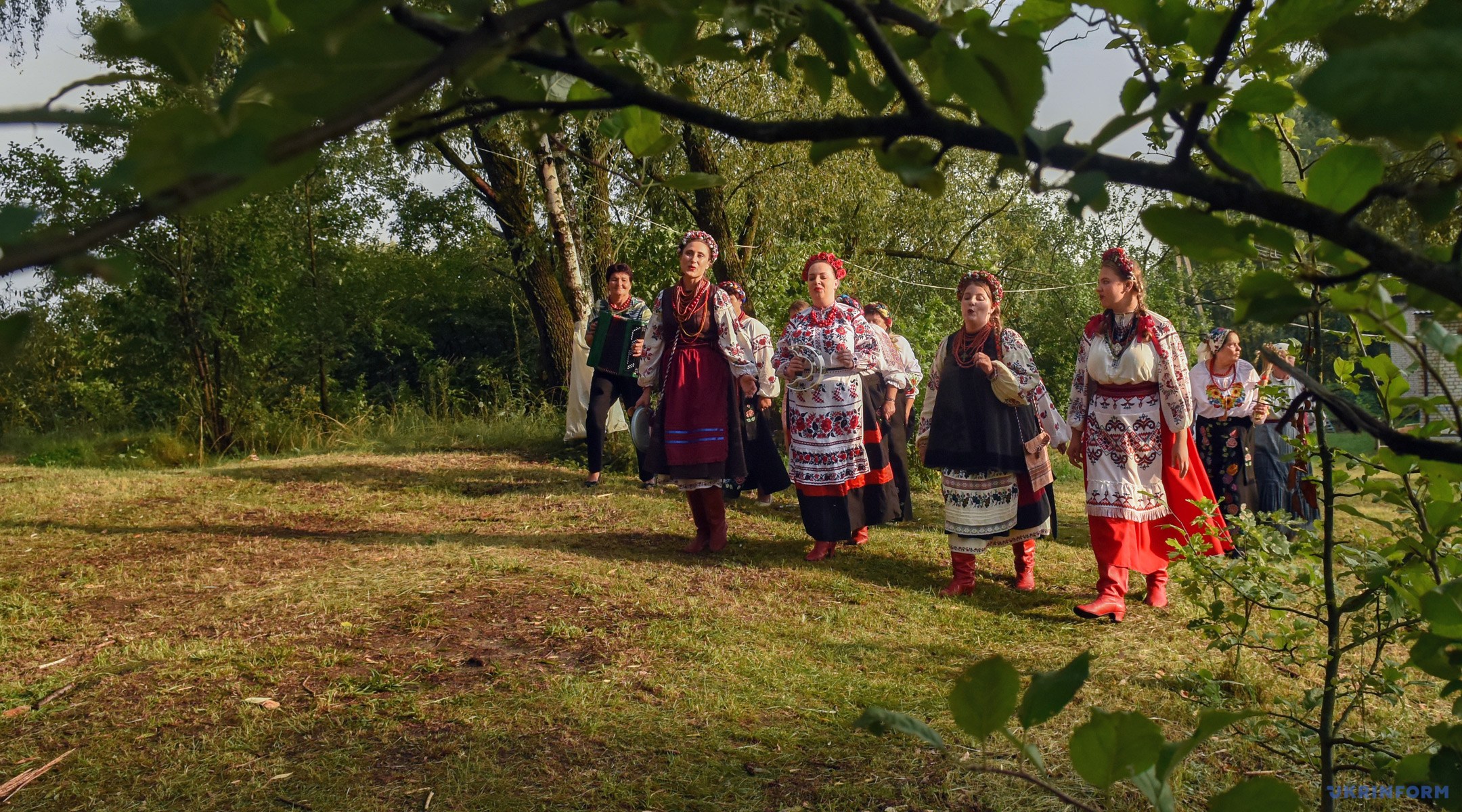 Ancient Ukrainian tradition of celebrating harvest festival reproduced