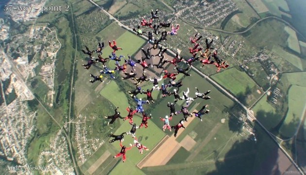 哈尔科夫州女跳伞运动员创造世界纪录