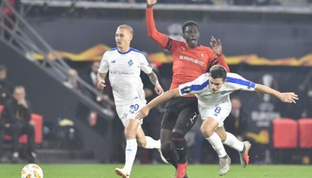 Ten-man Dynamo Kyiv snatches victory from Rennes in Europa League 