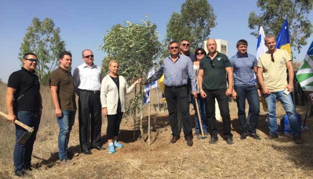 Посаджене Порошенком дерево позначили пам'ятною табличкою в Ізраїлі