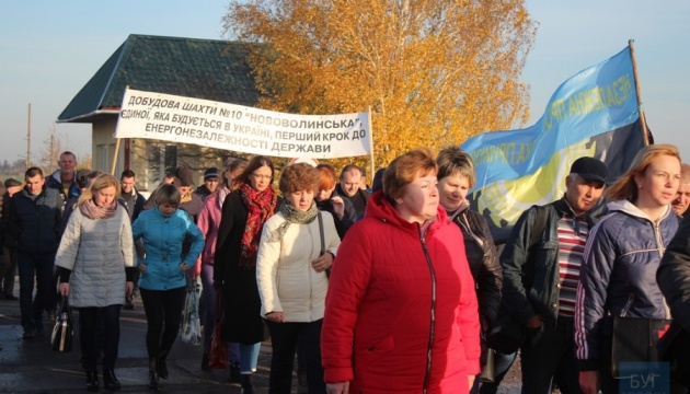 Гірники Волині й Львівщини приєдналися до протестів луганських шахтарів