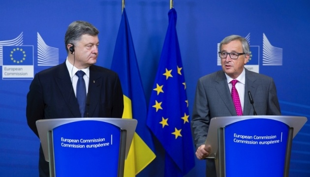 ポロシェンコ大統領、ユンカー欧州委員長との会談で、財政支援につき協議