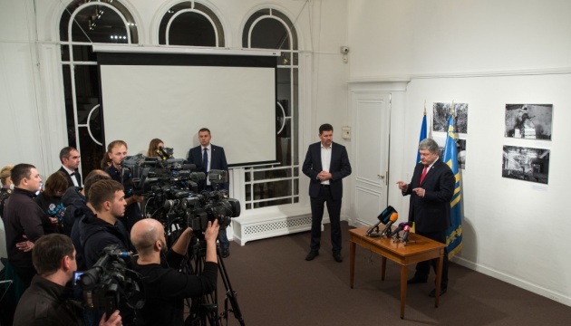 ポロシェンコ大統領、ウクライナ東部「偽選挙」に対するＧ７やＥＵの対応を期待