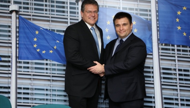 Шефчович і Клімкін обговорили формат транзиту газу до Європи
