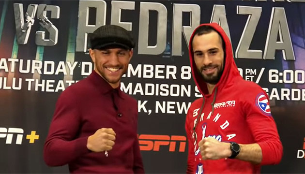 Lomachenko, Pedraza meet face-to-face 