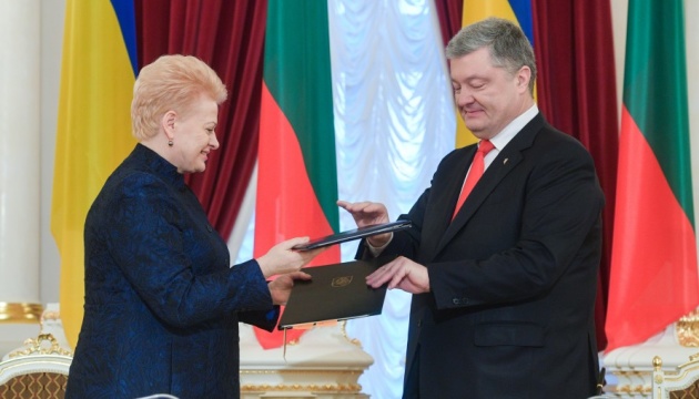 Poroschenko und Grybauskaite unterzeichnen Road-Map für 2019/2020 Jahre