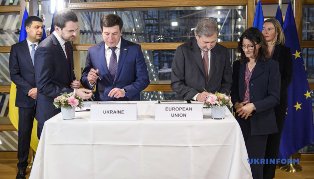 在乌克兰 - 欧盟协会理事会框架下签署了四项金融协议