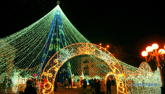 Parade of Christmas trees in different regions of Ukraine