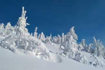 喀尔巴阡山现雪景奇观
