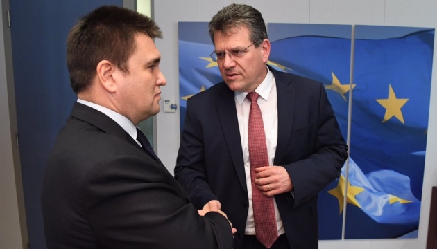 Klimkin, Sefcovic meet in Brussels