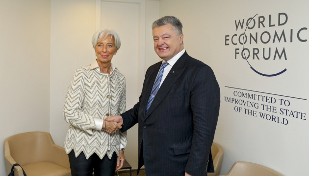 Poroszenko i Lagarde przedyskutowali w Davos nowy program stand-by