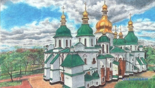 スシチェンコ記者、ロシアの収容所でソフィア大聖堂の絵を制作