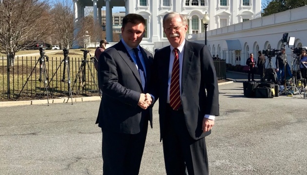 Klimkin, Bolton reaffirm common positions in Washington Klimkin, Bolton reaffirm common positions in Washington