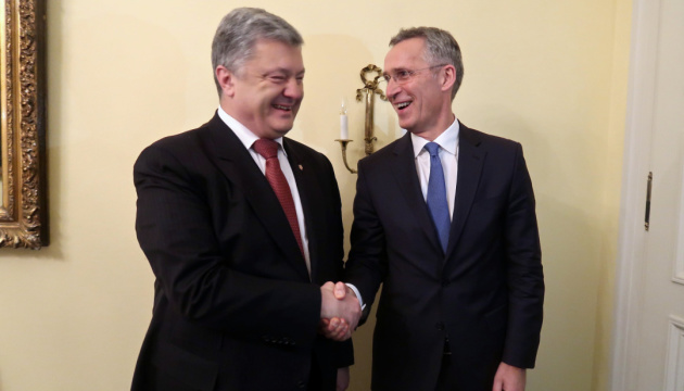 波罗申科与斯托尔滕贝格讨论乌克兰 - 北约合作