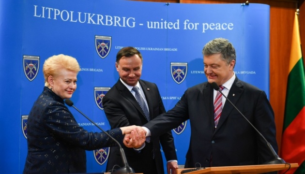 Presidents of Ukraine, Lithuania, Poland discuss ‘Azov’ package of sanctions against Russia