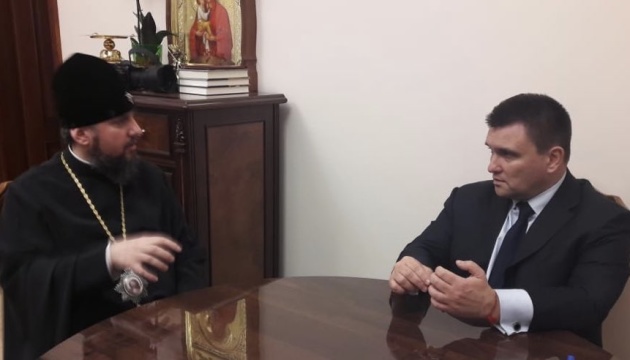 Клімкін і Епіфаній обговорили захист прав вірян на окупованих територіях Клімкін і Епіфаній обговорили захист прав вірян на окупованих територіях
