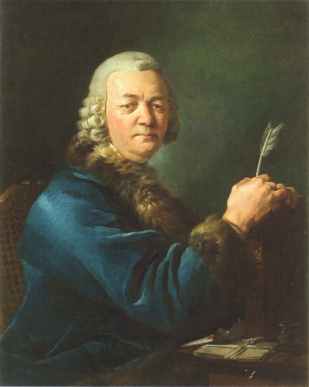 гравер та мемуарист Якоб фон Штелін, портрет Ж.Л. де Веллі, 1759 р.