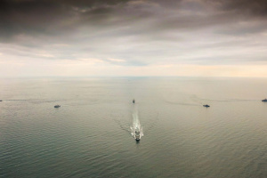 Two Russian Kalibr missile carriers in Black Sea